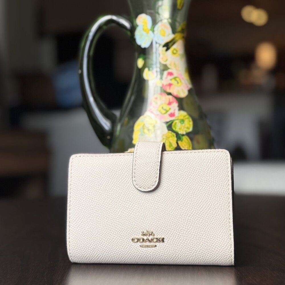 Coach Cream Compact Wallet